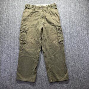 American Eagle Outfitters Pants Mens 34x34 Green Cargo 100% Cotton Pockets